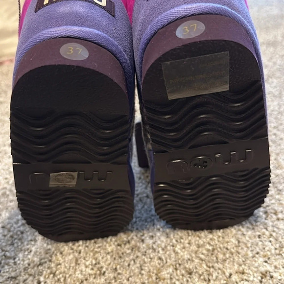 mou mou Colorblock Eskimo Shearling Boots, Style MU.FW101066A, Size 37, New - Picture 7 of 10